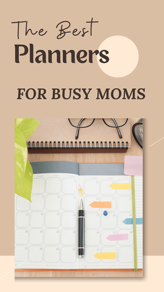 pinterest pin that reads: best planners for busy moms
